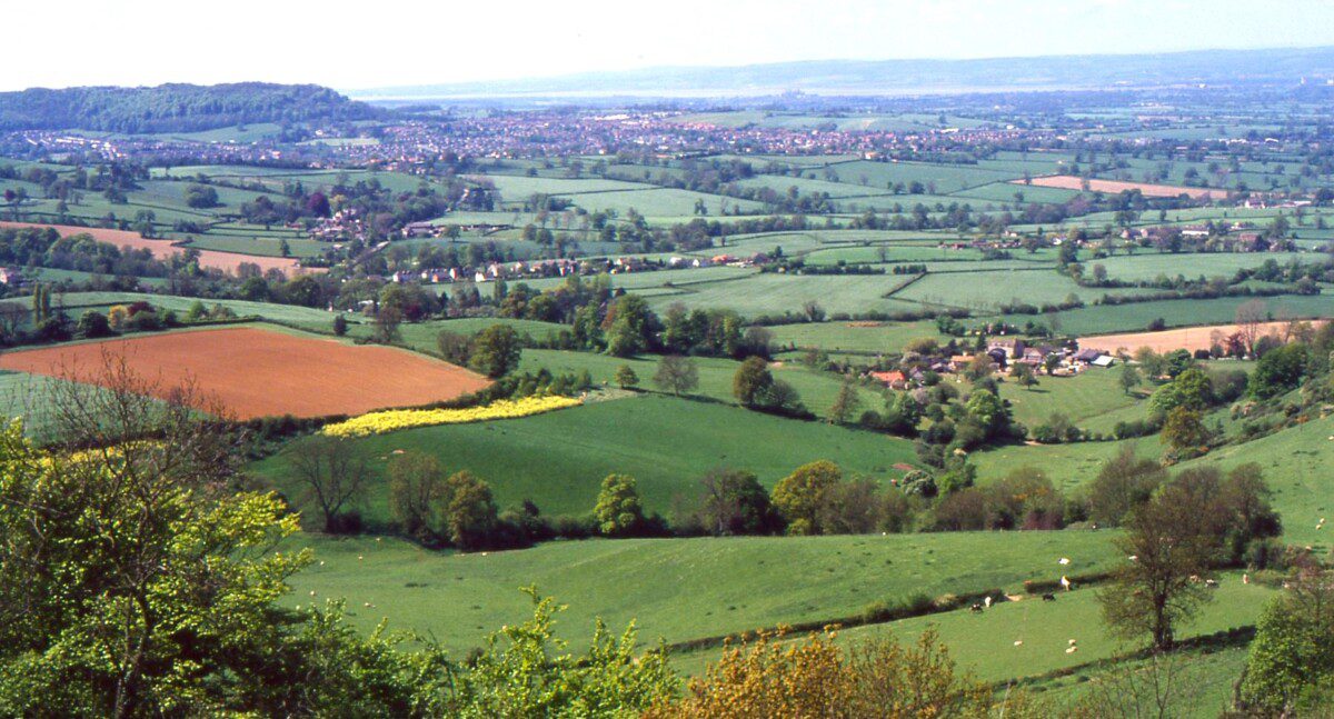 COTSWOLD SCARP VIEW FROM COALEY PEAK